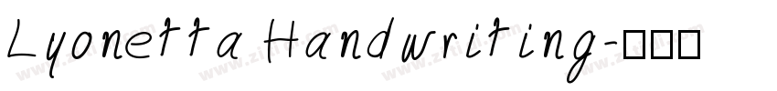 Lyonetta Handwriting字体转换